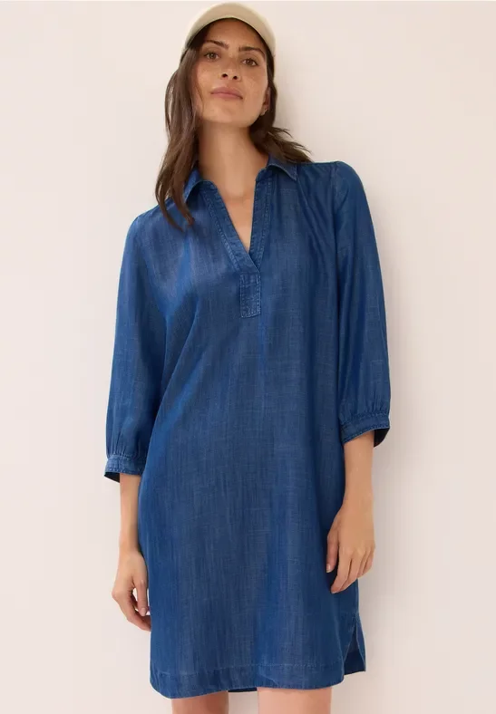 Cecil Damen Softes Lyocell-Kleid in Blau, Gr: S