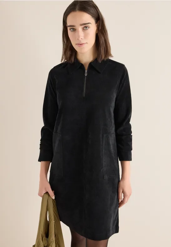 Thumbnail - Cecil Damen Cordkleid mit Zipper in Schwarz, Gr: M