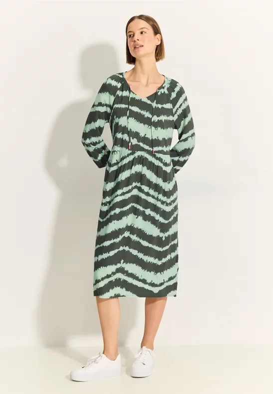 Thumbnail - Cecil Damen Tunika Kleid mit Print in Grün, Gr: L