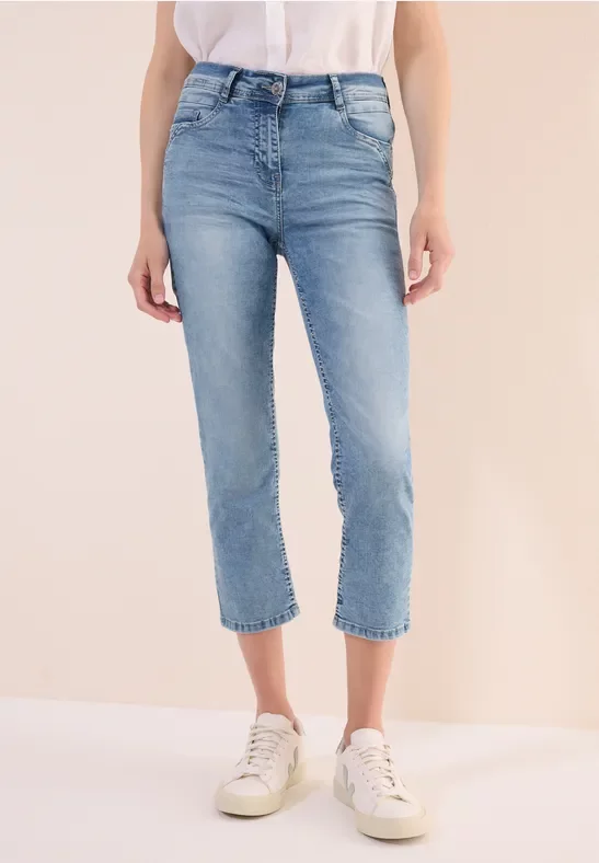 Cecil Damen 3/4 Jeans in Blau, Gr: 36
