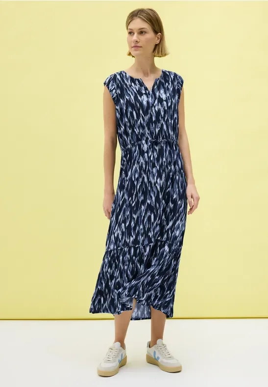 Thumbnail - Cecil Damen Gemustertes Volant-Kleid in Blau, Gr: L