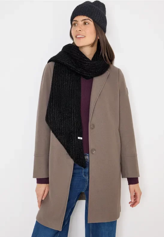 Cecil Damen Dreieckstuch mit Glitzer in Schwarz, Gr: One size