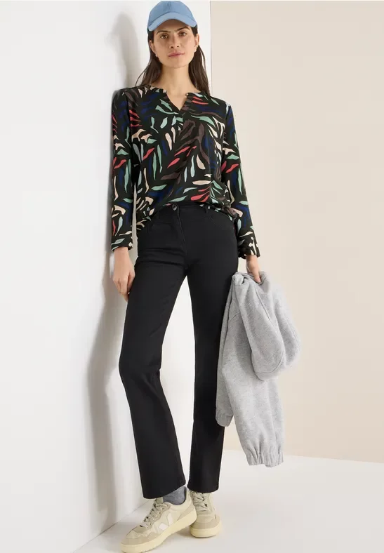 Thumbnail - Cecil Damen Shirt im Tunika-Look in Grün, Gr: XS