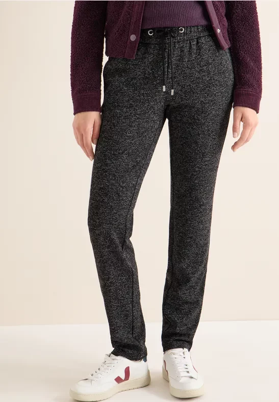 Thumbnail - Cecil Damen Joggpant im Casual Fit in Schwarz, Gr: XS
