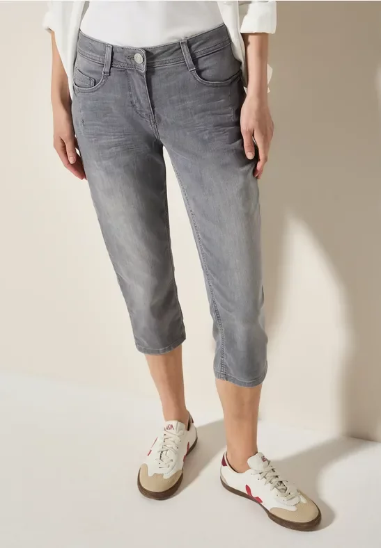 Thumbnail - Cecil Damen 3/4 Jeans in Grau, Gr: 31