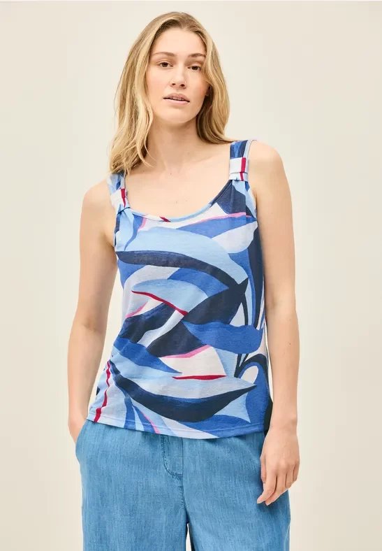 Thumbnail - Cecil Damen Top in Strick-Optik in Blau, Gr: XXL