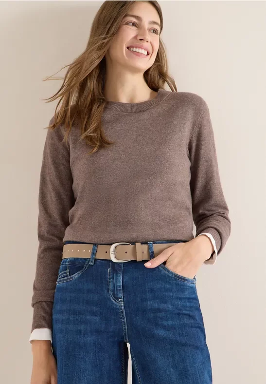 Thumbnail - Cecil Damen Ledergürtel mit Nieten in Braun, Gr: 105