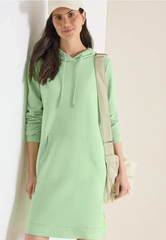 Cecil Damen Knielanges Kleid mit Kapuze in Grün, Gr: XXL