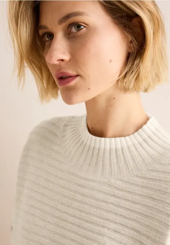 Thumbnail - Cecil Damen Strukturmix Pullover in Beige, Gr: S