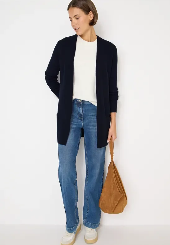 Thumbnail - Cecil Damen Offener Struktur-Cardigan in Blau, Gr: M