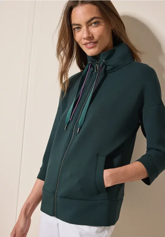 Thumbnail - Cecil Damen Jacke mit Stehkragen in Grün, Gr: XL