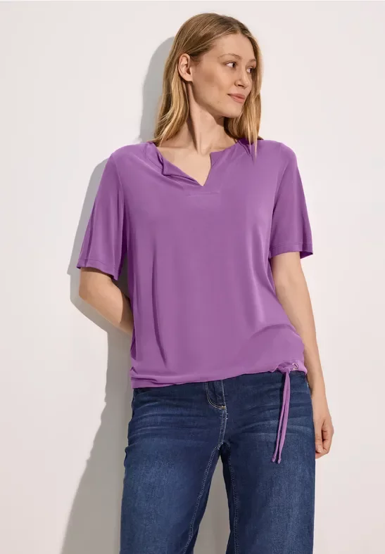 Cecil Damen Leichtes T-Shirt in Lila, Gr: S