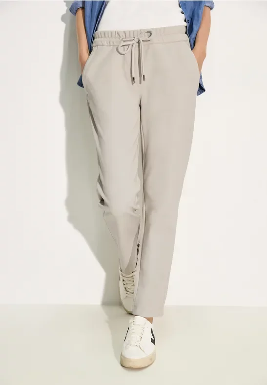 Cecil Damen Hose im Casual Fit in Beige, Gr: XXL
