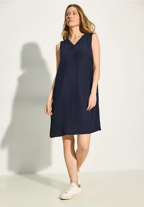 Cecil Damen Struktur Kleid in Blau, Gr: XXL