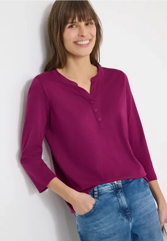 Cecil Damen Shirt im Tunika-Look in Pink, Gr: M