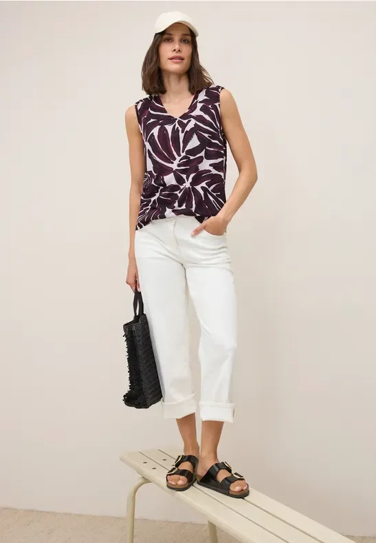 Cecil Damen Top mit Smok Details in Rot, Gr: M