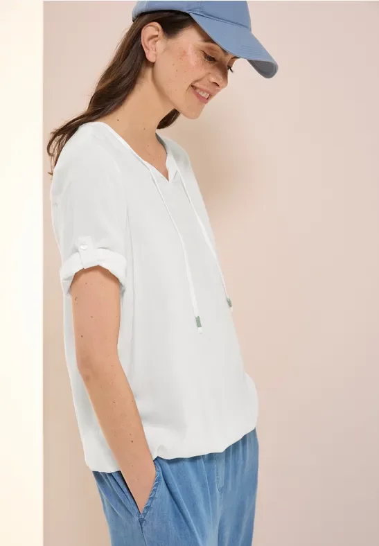 Cecil Damen Tunika in Unifarbe in Weiß, Gr: 3XL