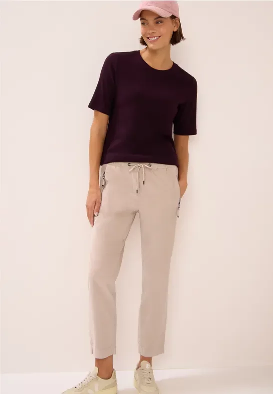 Thumbnail - Cecil Damen Cordhose im Casual Fit in Beige, Gr: S