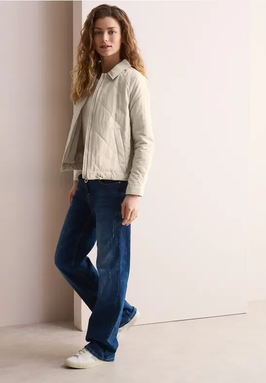 Thumbnail - Cecil Damen Jacke mit Steppmuster in Beige, Gr: XL