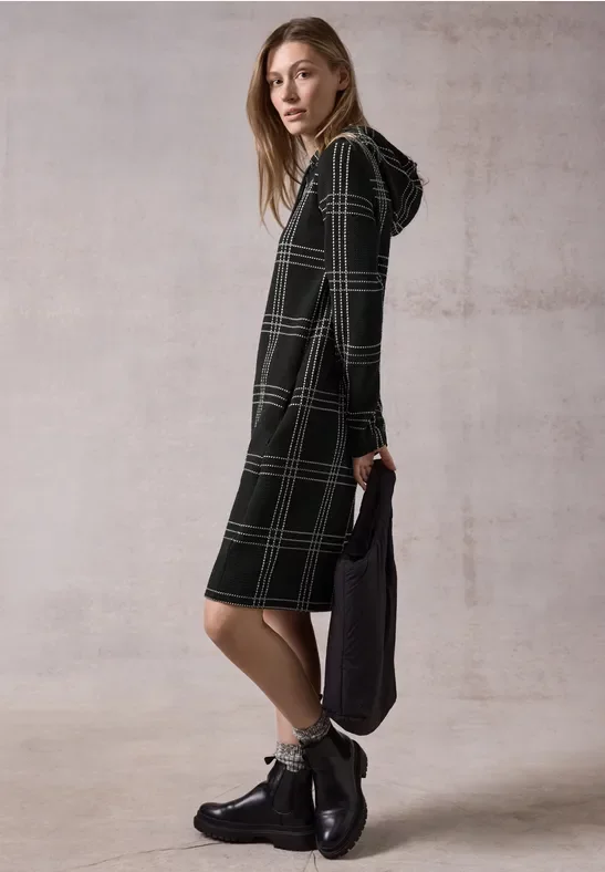 Thumbnail - Cecil Damen Jaquard-Kleid in Schwarz, Gr: XS