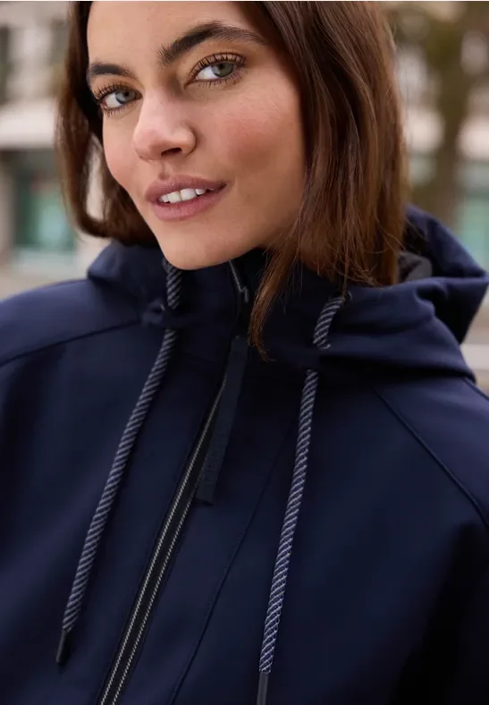 Thumbnail - Cecil Damen Midi Softshell Jacke in Blau, Gr: S