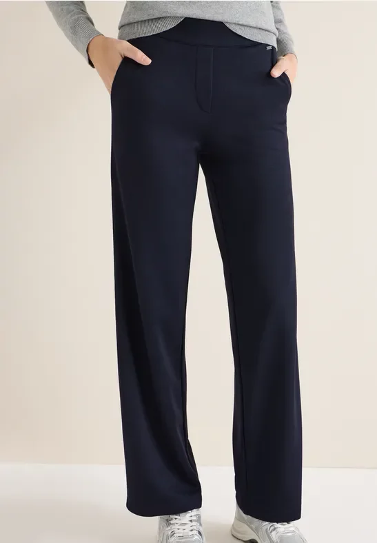 Thumbnail - Cecil Damen Wide Leg Hose in Blau, Gr: S