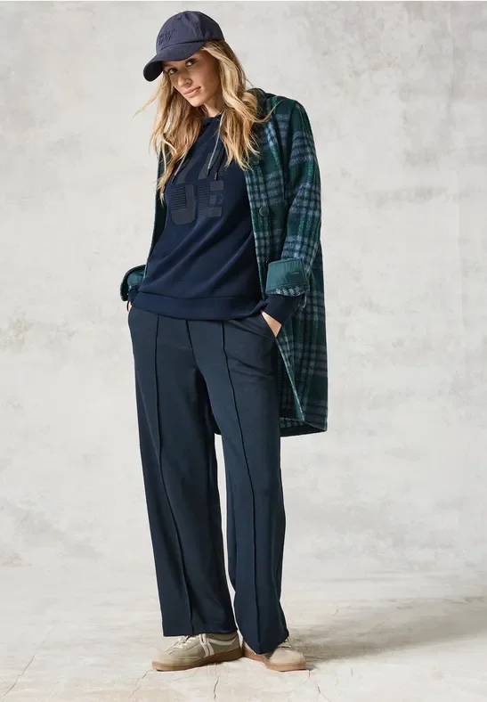 Cecil Damen Kapuzenpullover in Blau, Gr: XS