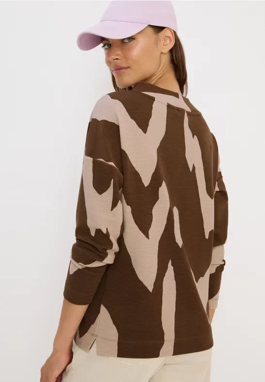 Cecil Damen Ottoman Shirt in Braun, Gr: XS