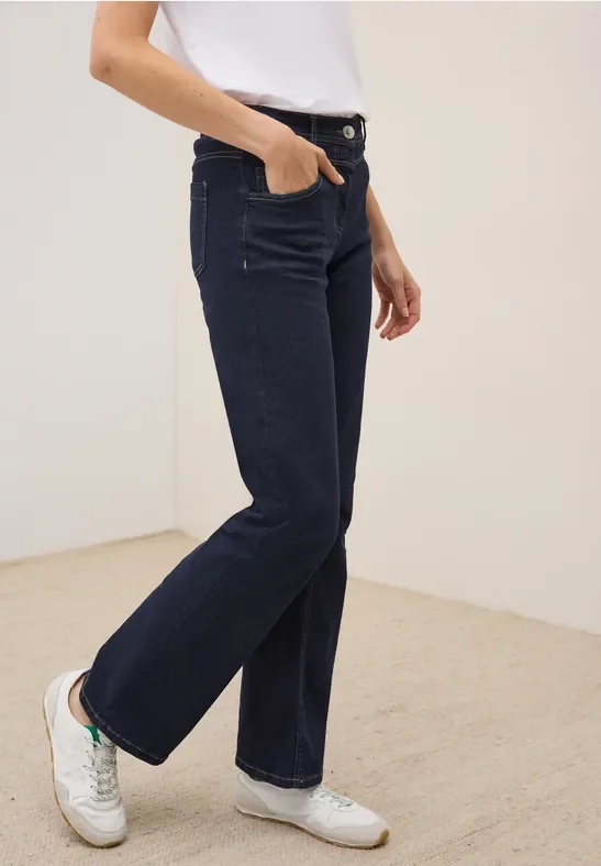 Thumbnail - Cecil Damen Bootcut Jeans in Blau, Gr: 28