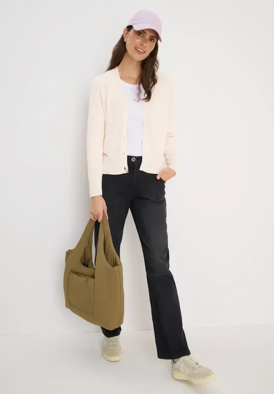 Cecil Damen V-Neck Cardigan in Beige, Gr: XL