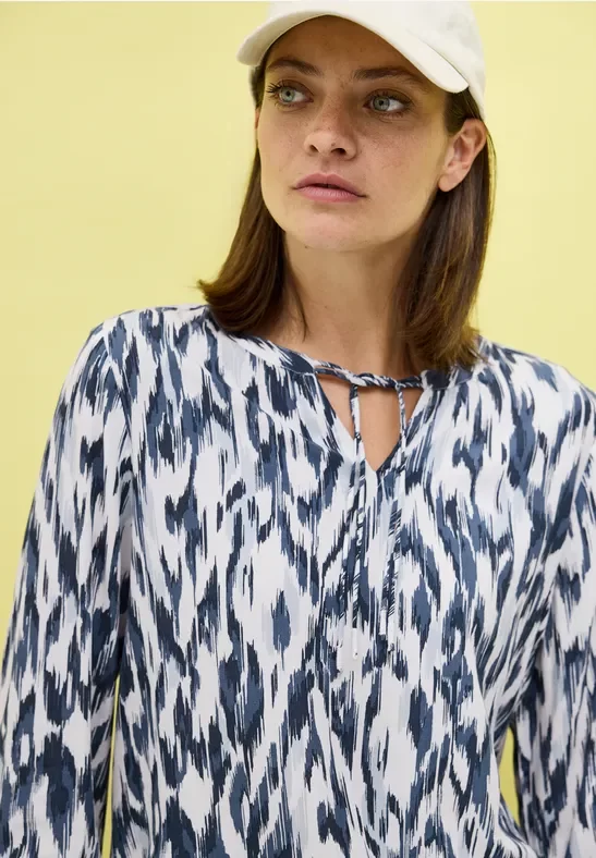 Cecil Damen Gemusterte Tunika in Weiß, Gr: XXL