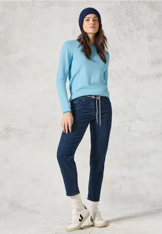 Thumbnail - Cecil Damen Feinstrickpullover in Blau, Gr: XL