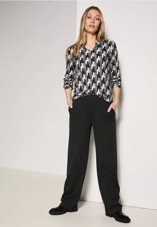 Thumbnail - Cecil Damen Gemustertes Shirt in Schwarz, Gr: S