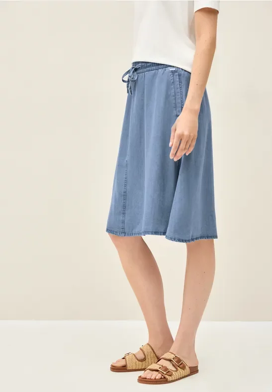 Cecil Damen Rock in Washed-Optik in Blau, Gr: S