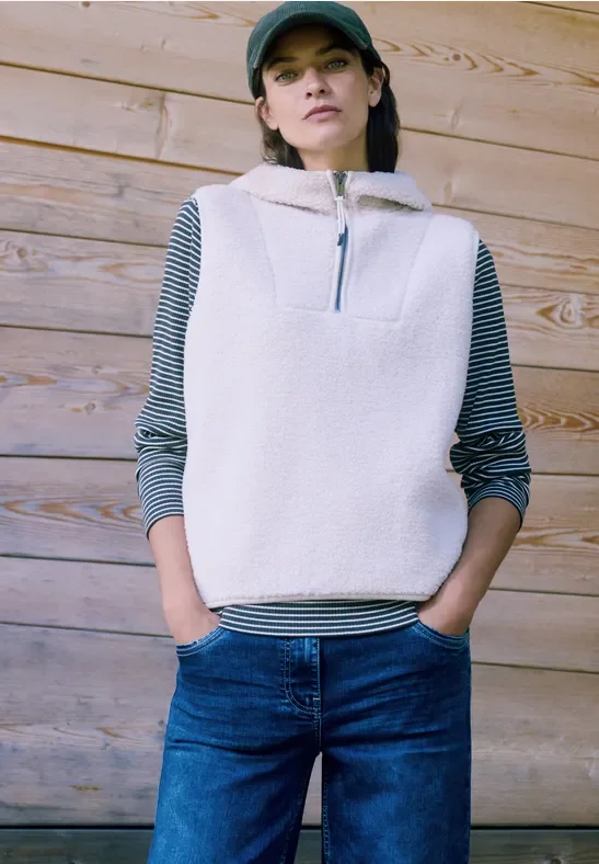 Cecil Damen Gestreiftes Langarmshirt in Grün, Gr: XXL