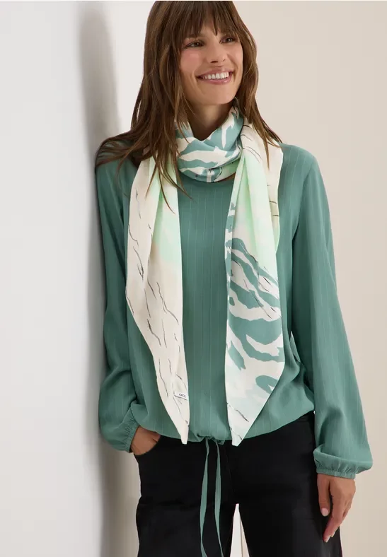 Cecil Damen Tuch mit Folienprint in Grün, Gr: One size