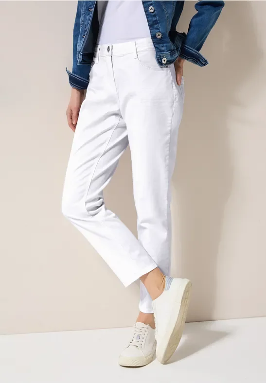 Cecil Damen Jeans im Skinny Fit in Weiß, Gr: 33
