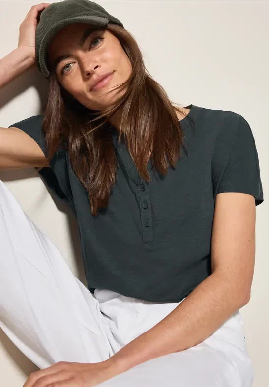 Cecil Damen Shirt im Tunika-Look in Grün, Gr: XS