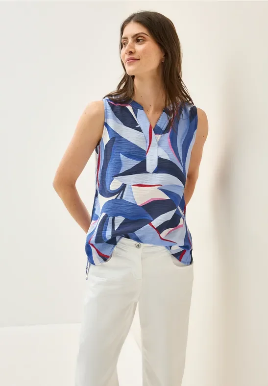 Thumbnail - Cecil Damen Gemustertes Blusentop in Blau, Gr: XS