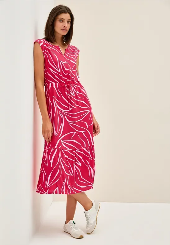 Thumbnail - Cecil Damen Gemustertes Volant-Kleid in Rot, Gr: XXL