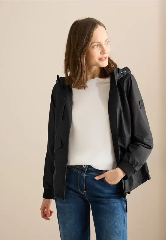 Cecil Damen Windbreaker mit Taschen in Schwarz, Gr: XXL