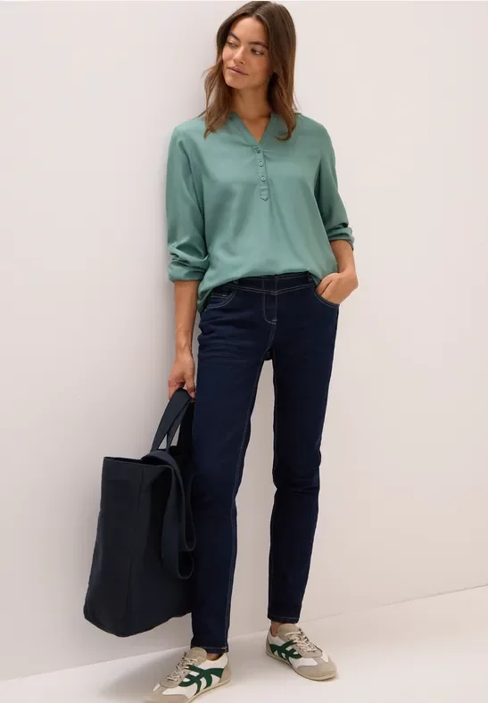 Cecil Damen Tunika in Unifarbe in Grün, Gr: XS