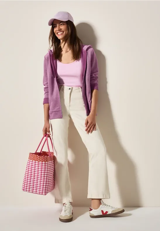 Thumbnail - Cecil Damen Two-Tone Kapuzenjacke in Pink, Gr: M