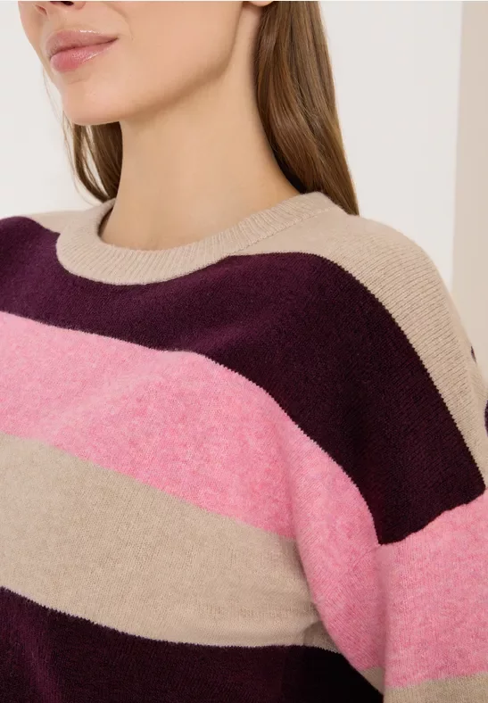 Thumbnail - Cecil Damen Gestreifter Pullover in Rot, Gr: XS