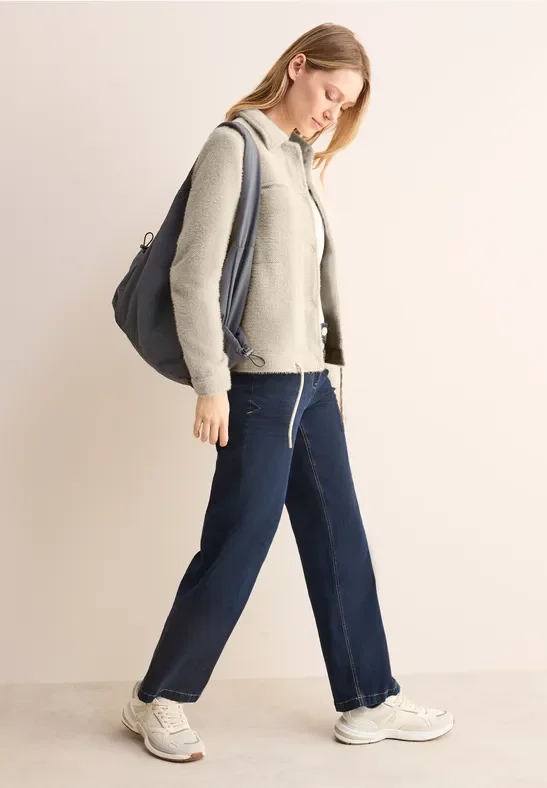 Thumbnail - Cecil Damen Kuschelige Jacke in Beige, Gr: XXL