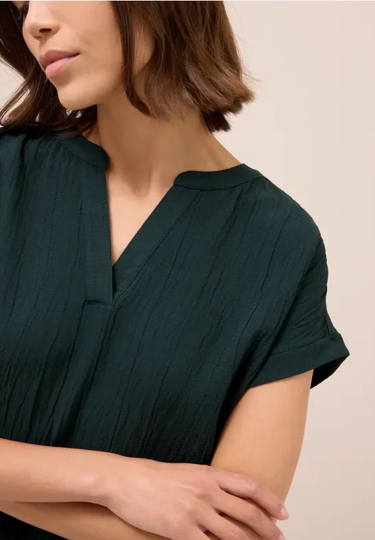 Thumbnail - Cecil Damen Blusenshirt mit Struktur in Grün, Gr: L