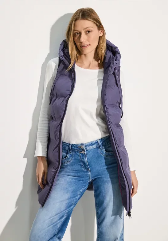 Cecil Damen Lange Weste in Lila, Gr: L