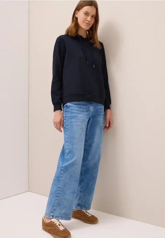 Thumbnail - Cecil Damen Sweatshirt mit Kapuze in Blau, Gr: XS