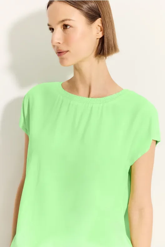 Thumbnail - Cecil Damen Bluse mit Raffung in Grün, Gr: XL