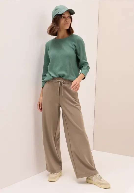 Cecil Damen Straight Leg Hose in Braun, Gr: XXXL